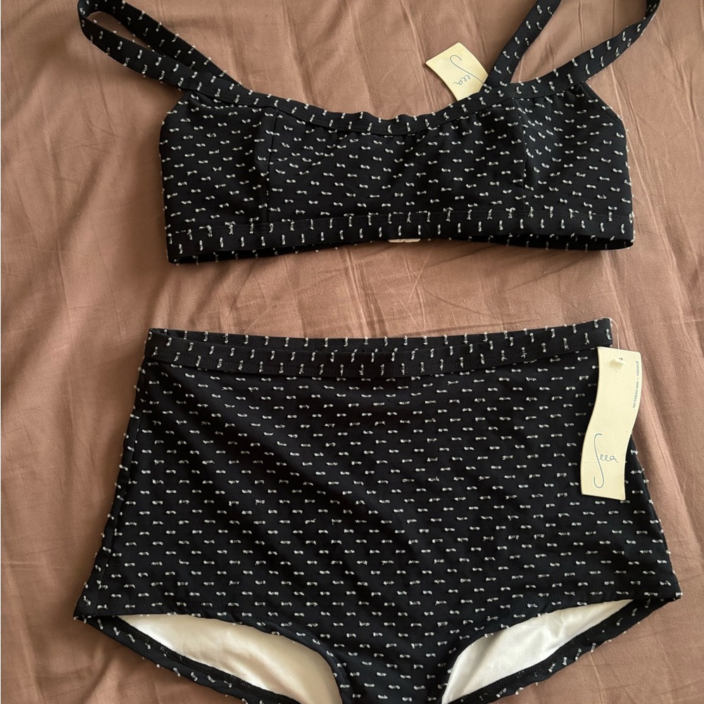 Seea Flor high waist 2 piece bathing suit